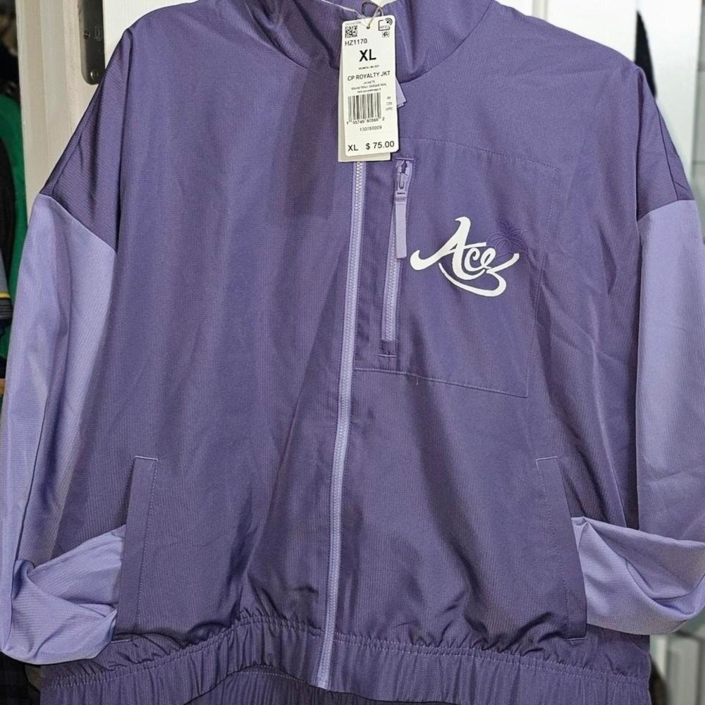 Adidas Candace Parker CP Royalty Jacket Tech Purple HZ1170 Womens XL New
